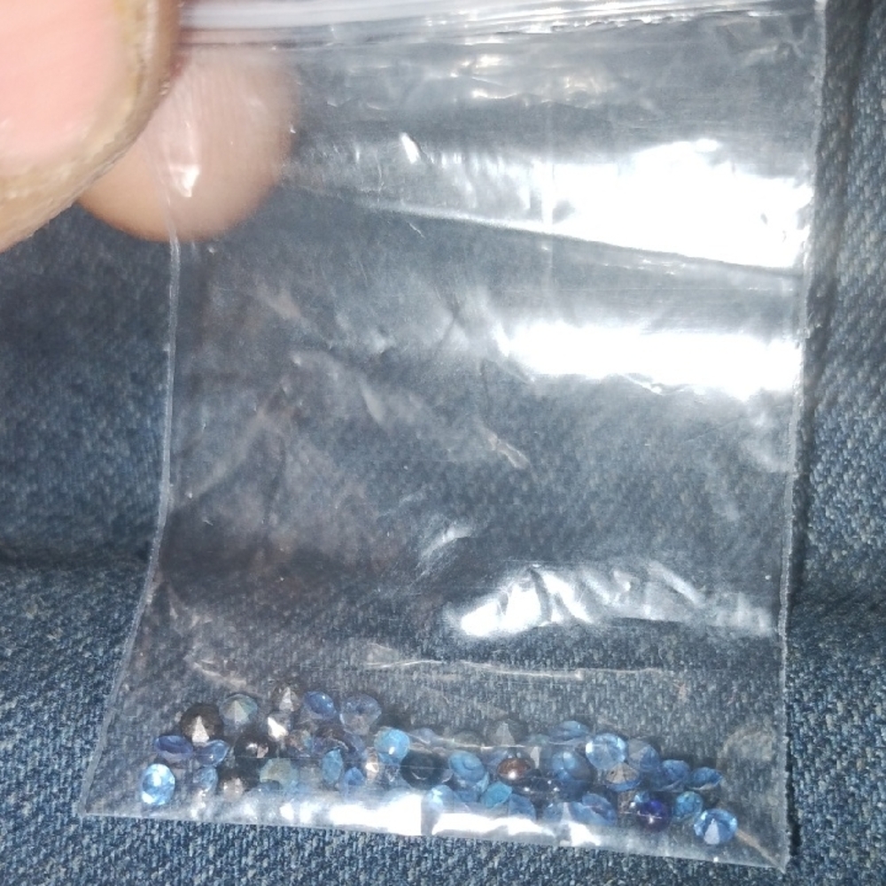 Sparkling Blue Diamond Gemstone Beads